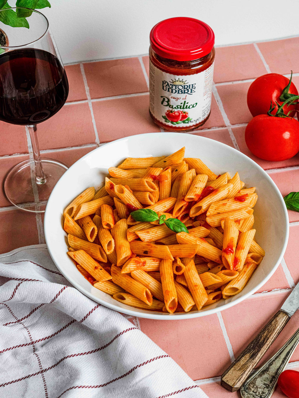 penne sauce basilico