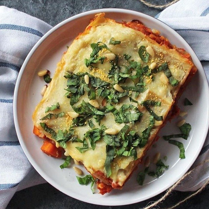 Lasagnes vegan aux lentilles